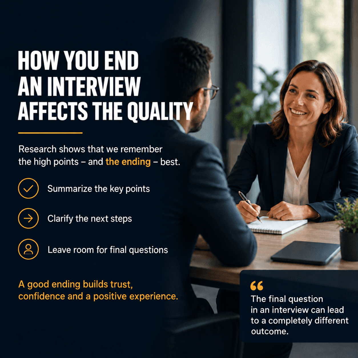 How you end an interview matters more than you think — original article illustration